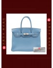 H E R M E S BIRKIN 30 (Pre-owned) Blue jean, Togo leather, Phw