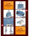 H E R M E S BIRKIN 30 (Pre-owned) Blue jean, Togo leather, Phw