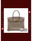 H E R M E S BIRKIN 30 (Pre-owned) Etoupe / Taupe grey, Togo leather, Ghw