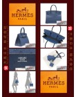 H E R M E S BIRKIN 30 (Pre-owned) Blue de malte / Dark blue, Ostrich leather, Phw