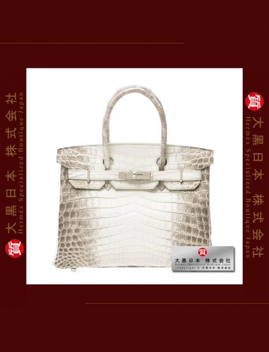 HERMES BIRKIN 30 (Pre-owned) Himalaya, Matt niloticus crocodile skin, Phw