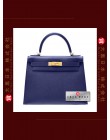 HERMES KELLY 28 (Pre-owned) Sellier, Blue sapphire, Epsom leather, Ghw