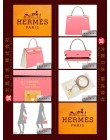 HERMES KELLY 25 TWO COLOUR (Pre-Owned) Sellier, Rose azalee / Craie, Epsom leather, Ghw