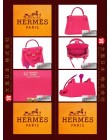 HERMES KELLY DOLL TWO COLOUR (Pre-Owned) Rose extreme / Rose pourpre, Swift leather, Ghw