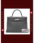 HERMES KELLY 35 (Pre-owned) - Retourne, Graphite, Togo leather, Phw