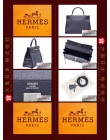 HERMES KELLY 35 (Pre-owned) - Retourne, Bleu nuit, Togo leather, Phw