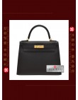 HERMES KELLY 28 (Pre-owned) - Sellier, Black, Epsom leather, Ghw